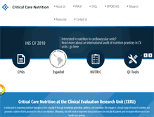 Tablet Screenshot of criticalcarenutrition.com
